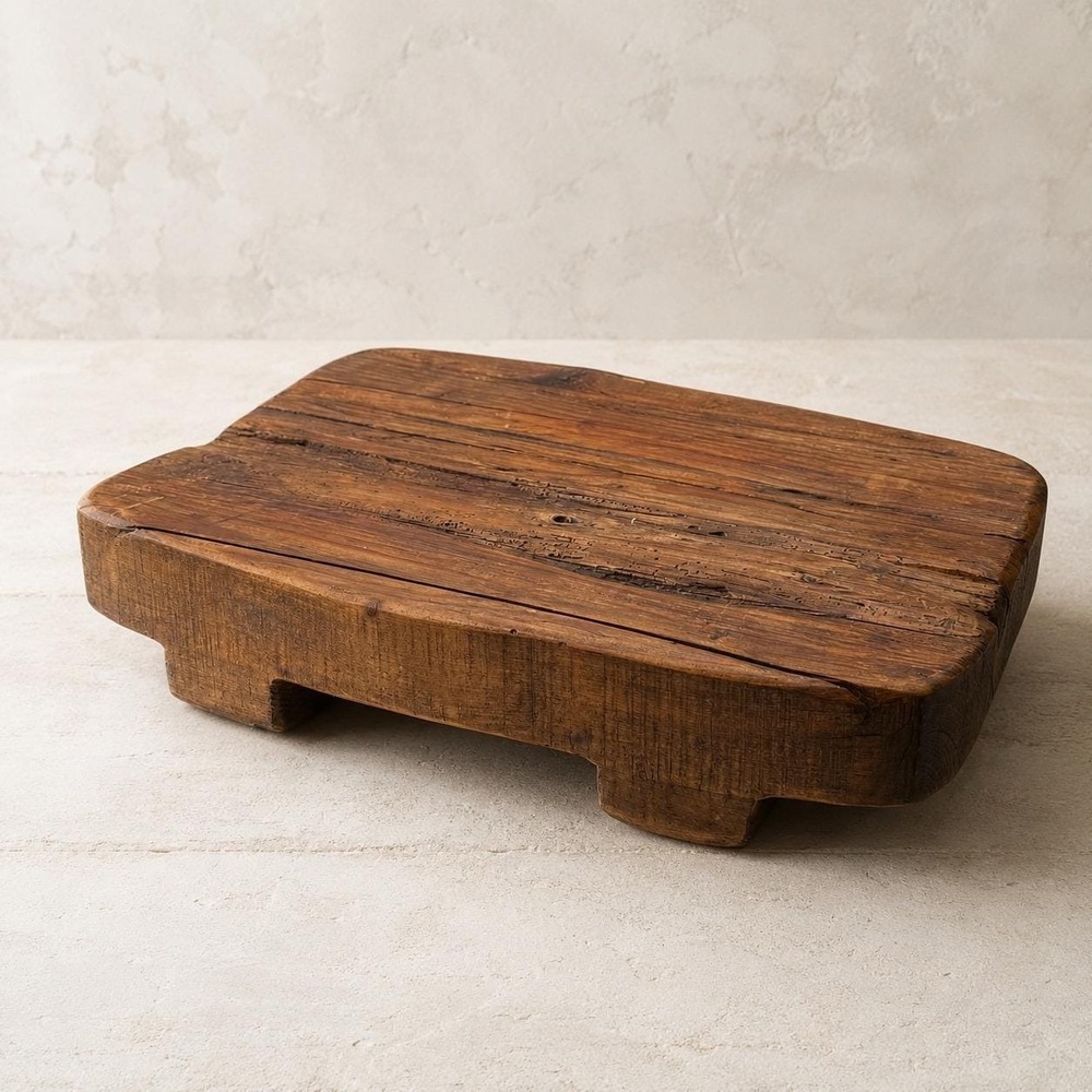 Hungarian Reclaimed 19th Century Timber Serving Board, Large Footed Europe2You